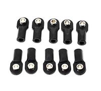 Ujjdwiurgh 10Pcs Plastic Rod End Link Linkage Balls Joint Head for 1/10 RC Car Crawler SCx10 II 90046 TRx4,B