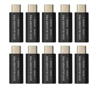 Ujjdwiurgh 10Pcs USB Type-C Data Blocker Prevention Gender Change Connector USB-C Connector Adapter Accessory Part Kit for Blocking Data Sync