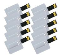 Ujjdwiurgh 10pcs White Card Square USB Flash Drive 4GB Thumb Drives for Giveaways