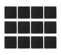 Ujjdwiurgh 12 Pack Self-Adhesive Acoustic Panels, Sound Proof Foam Panels, High Density Soundproofing Wall Panels for Home(Black)