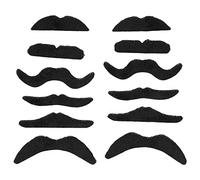 Ujjdwiurgh 12 Pack Self Adhesive Assorted Fake Moustache/Mustache Set Fancy Dress Party Birthday Stylish