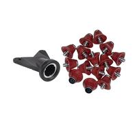 Ujjdwiurgh 12 Pcs Football Boot Studs Rugby Studs Turf 13mm M5 Screw Shoes Spikes, Soccer Studs for Competition Training Red