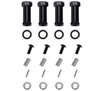 Ujjdwiurgh 12Mm Aluminum Wheel Hex Adapters Long 29Mm Extension RC Car Conversion Parts for 1/12 12428 12423 Black