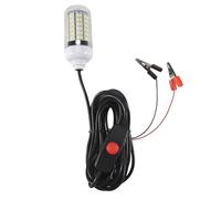 Ujjdwiurgh 12V 15W Fishing Light 108Pcs 2835 Led Underwater Fishing Light Lures Fish Finder Lamp Attracts Prawns Krill (White+white light)