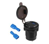 Ujjdwiurgh 12V / 24V Fast Charging 3.0 Car Lighter Socket Usb Charger Led Voltmeter Ammeter Black & Red