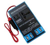 Ujjdwiurgh 12V 24V to 220V 1500W Car Power Inverter 4 USB Socket 1500W Car Inverter Converter with 4 USB Port DC12V 24V to AC220V Fast Charging Converter
