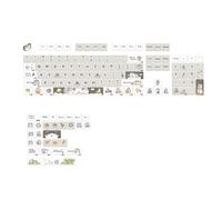 Ujjdwiurgh 132 Keys Keycaps Mechanical Keyboard Keycaps English Keycaps for61/64/68/84/87/96/98/104 Mechanical Keyboard