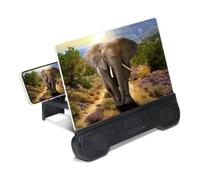 Ujjdwiurgh 14In Cell Phone Screen Magnifier with Wireless Speaker Foldable PhoneStand with Screen Amplifier for,Video,Gaming