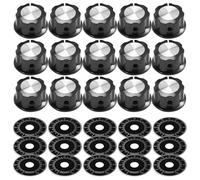 Ujjdwiurgh 15 Sets of A03 Potentiometer Control Knobs and 0-100 Scale Plates Bakelite Knob Scale Plates Digital Potentiometer Set