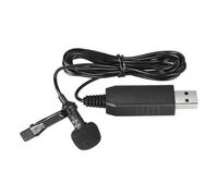 Ujjdwiurgh 150cm Clip-on Microphone Portable Mini Clip-on Omni-Directional Stereo USB Microphone Suitable for PC Computer