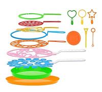 Ujjdwiurgh 15PCS Big Wand Kit for Kids Bubble Making Toy Colorful Bubble for Outdoor Activity & Party