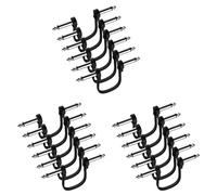 Ujjdwiurgh 18 Pack 6 Inch Guitar Patch Cable, Instrument Guitar Pedal Cable Right Angle Flat Patch Cable