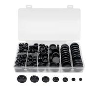 Ujjdwiurgh 188 Pieces Closed Rubber Grommet Firewall Solid Closed Hole Plug Assortment Kit for Wire Electrical Appliance Plumbing
