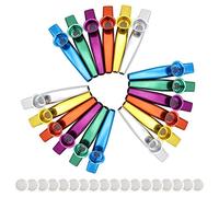 Ujjdwiurgh 18Pcs Metal Musical Instruments Flutes Companion with Diaphragms for Guitar,Ukulele, Violin, Piano Keyboard