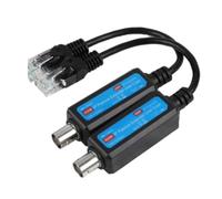 Ujjdwiurgh 1CH 10/100Mbps for IP Network Passive Extender-1 Pair Coaxial Transmitter Receiver for IP NVR Camera over Coax Extension