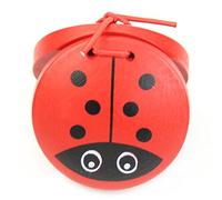 Ujjdwiurgh 1pc Kid Children Cartoon Wooden Castanet Toy Musical Percussion Instrument