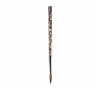 Ujjdwiurgh 1Pc Rose Gold Kolinsky Sable Acrylic Nail Brush with Liquid Glitter Nail Art Brush for Nail Art Tool Colour 10