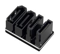 Ujjdwiurgh 1Pcs Double 7Pin Female to Double 7Pin Male 180 Degree Angled Adapter Mainboard Adapter for Desktops SSD HDD