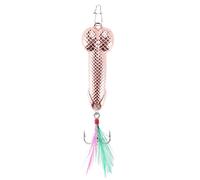 Ujjdwiurgh 1Pcs Fishing Lures Tackle Hook Spinner Spoon Pike VIB Wobble Tackle Hook(Rose gold 21g)