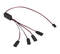 Ujjdwiurgh 1PCS RC Servo Extension 1 to 4 Y Wire Cable LED Light Control Power Switch for JR Futaba RC Model