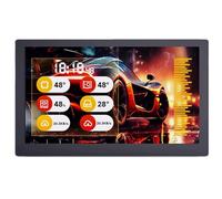 Ujjdwiurgh 1Set 7-Inch USB Chassis Secondary Screen RGB Table-Mounted Atmosphere Screen IPS Screen 800X480 with Sound Pickup Function A