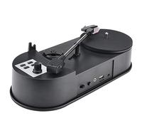 Ujjdwiurgh 1Set Mini Vinyl Record Player Gramophone Direct Rotation U Disk MP3 Black Mini Phonograph