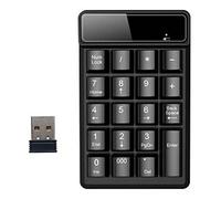 Ujjdwiurgh 2.4GHz Wireless Keyboard Mini USB Numeric Keypad for Accounting Laptop PC Computer (A)