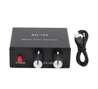 Ujjdwiurgh 2 Channel Sound Amplifier 1 Input 2 Output 3.5mm Alone Control Stereo Sound Distributor Sound Preamplifier