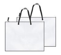 Ujjdwiurgh 2 Pack 19X25 Inches Art Portfolio Case, Portfolio Folder for Artwork, Posters Storage Bag with Zipper and Handle Folder Easy Install