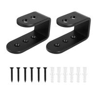 Ujjdwiurgh 2 Pack Door U Brackets Open Bar Security Door Brackets for Home,Garage Door Reinforcement Fits 2X4 Boards
