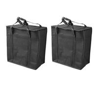Ujjdwiurgh 2 Pack Insulated Reusable Grocery Bag Food Delivery Bag with Dual Zipper