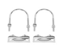 Ujjdwiurgh 2 PCS Antenna Mount Clamp U-Bolt Mounting Hardware Antenna Mast Clamp V Jaw Bracket Accessories for Outside Home Antenna