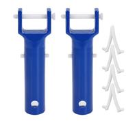 Ujjdwiurgh 2 Pcs Pool Vacuum Head Handle with 4 Pcs Butterfly V-Clips and Pins Fits for Pool Spa Vacuum Head