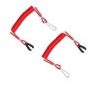 Ujjdwiurgh 2 Safety Ropes for PWC Jet Ski Wave Runners Stop Killing TPU + PVC Red Ignition Key Floating Safety Rope Z Film