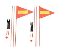 Ujjdwiurgh 2 Set Bike Safety Flag with Fiberglass Pole Mounting Bracket,Adjustable Length, Outdoor Play Safety Sign