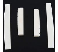 Ujjdwiurgh 2 Sets of 4pcs 6 String Acoustic Guitar Bone Bridge Saddle and Nut Made of Real Bone