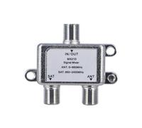 Ujjdwiurgh 2 Way Cable Satellite Splitter Coaxial Cable Antenna Cable Signal Splitter VHF UHF TV Signal Mixer