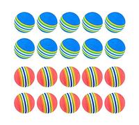 Ujjdwiurgh 20 Pcs Golf BallsSoft Foam Garden Golf Balls Practice Golf Balls Sponge Rainbow Golf Balls for Indoor Outdoor