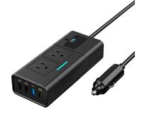 Ujjdwiurgh 200W Car Inverter DC 12V to AC 110V Inverter PD QC3.0 4USB Ports Dual Car Power Inverter Adapter