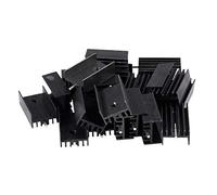 Ujjdwiurgh 20x Black Aluminum Cooler Heat Sink Heatsink 25x15x10mm for TO-220 IC