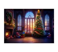 Ujjdwiurgh 210X150cm Background Cloth Winter Christmas Tree Children'S Multifunctional Photography Background Cloth,Model 7971 Easy Install