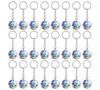 Ujjdwiurgh 24 Pcs Mirror Disco Ball Keychains Bulk Mini 70s Disco Keychains 1970s Disco Accessories for Disco Partys Supplies