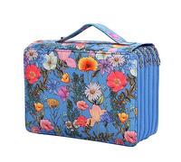 Ujjdwiurgh 250 Slots Colored Pencil Case Organizer with 5 Layer Zipper-Large Capacity Pens Storage Holder Bag for Student Artist A