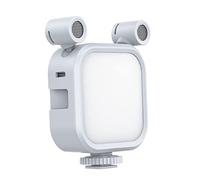 Ujjdwiurgh 2500K-9000K Microphone LED Fill Light LED Mini Video Vlog Mic Light for Smartphone SLR Camera V03-White