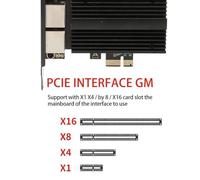 Ujjdwiurgh 2500Mbps Pcie to RJ45 I226-V Network Card 2.5G Gigabit Ethernet Dual Ports 100/1000/2500Mbps Network Card for Desktop PCB+Metal