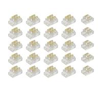 Ujjdwiurgh 25Piece 2-Pin 5mm COB LED Strip Connector Kit Replacement Accessories for Strip-To-Wire and Strip-To-Strip Joints on 5V-24V DC LED Light Strip