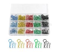 Ujjdwiurgh 260PCS 1/8 1/10 1/16 RC Car Body Shell R Clips Bodyshell Pin Metal Body Shell Clip Pin Truck Toy Accessories