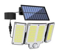 Ujjdwiurgh 280 LED Solar Outdoor Wall Light with Motion Sensor Solar Flood Light with 3 Adjustable Lighting Modes for Garden