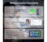 Ujjdwiurgh 2in1 Mini Wireless Carplay Android Auto Wireless Carplay Box for Car CarPlay and Android Auto Compatible Adapter for Cars for Wired to Wireless