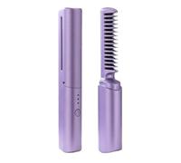 Ujjdwiurgh 2In1 Wireless Professional Hair Straightener Curler Comb Fast Heating Negative Ion Straightening Curling Styling Tools-A